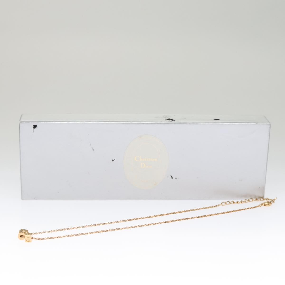 Christian Dior CD Pendant Necklace Metal, GOLD, METAL, Necklace