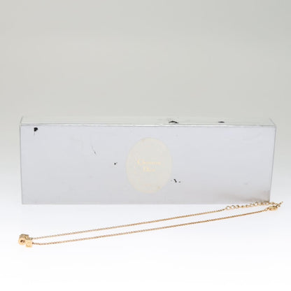 Christian Dior CD Pendant Necklace Metal, GOLD, METAL, Necklace