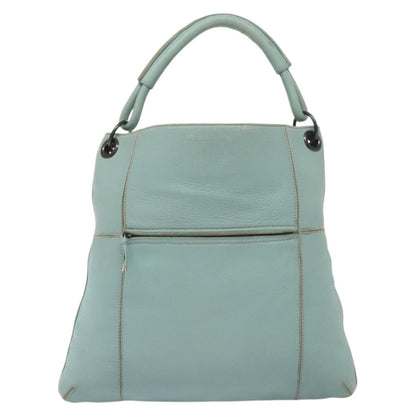 Bottega Veneta Front Zip Hobo Leather, BLUE, LEATHER, Handbag