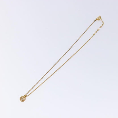 Christian Dior CD Round Pendant Necklace Metal, GOLD, METAL, Necklace