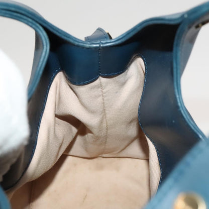 Bvlgari Chandra Hobo Leather, BLUE, LEATHER, Handbag