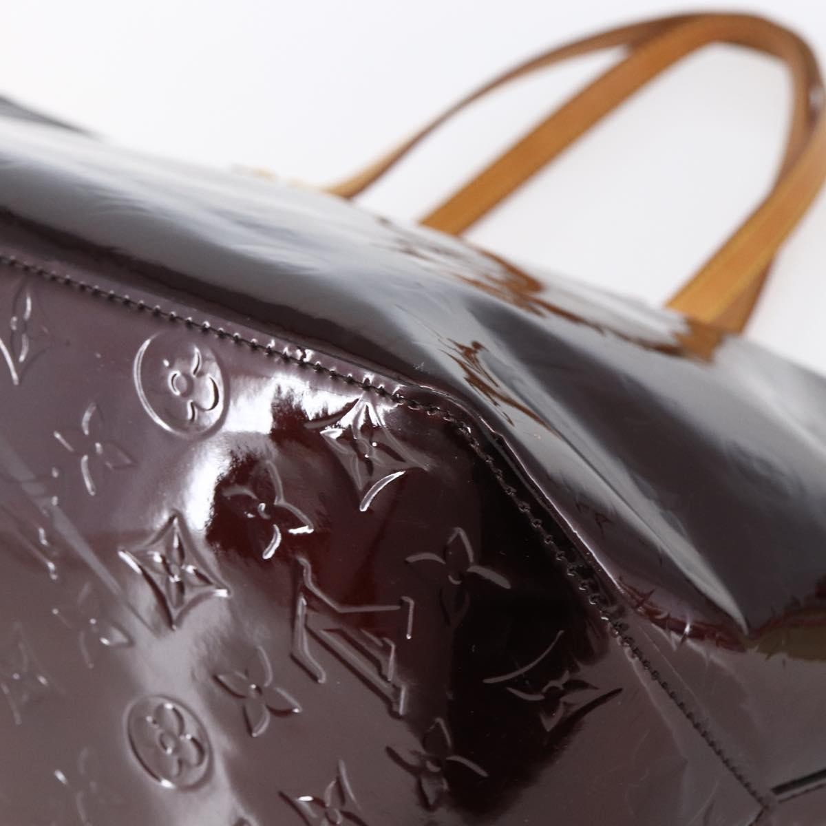 Louis Vuitton Bellevue Handbag Monogram Vernis, PURPLE, PATENT_LEATHER, Tote bag