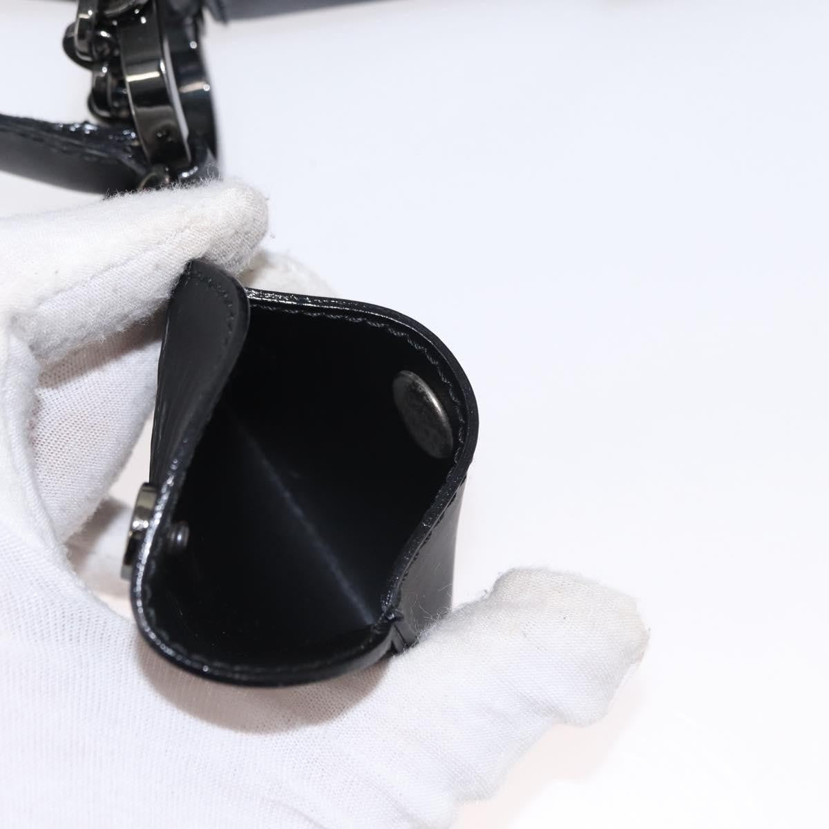 Salvatore Ferragamo Gancini Shoulder Bag Leather, BLACK, PATENT_LEATHER, Shoulder bag