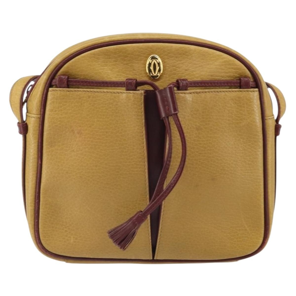 cartier Tasseled Must de Cartier Crossbody Bag Leather, YELLOW, LEATHER, Shoulder bag