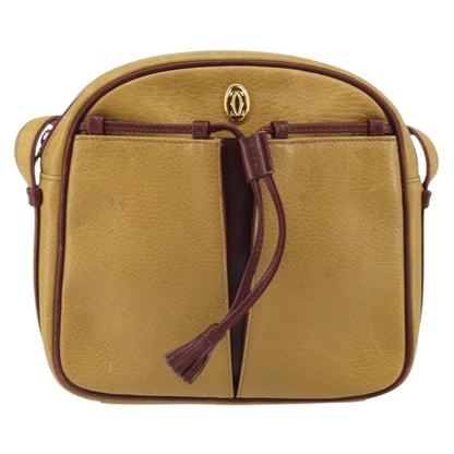 cartier Tasseled Must de Cartier Crossbody Bag Leather, YELLOW, LEATHER, Shoulder bag