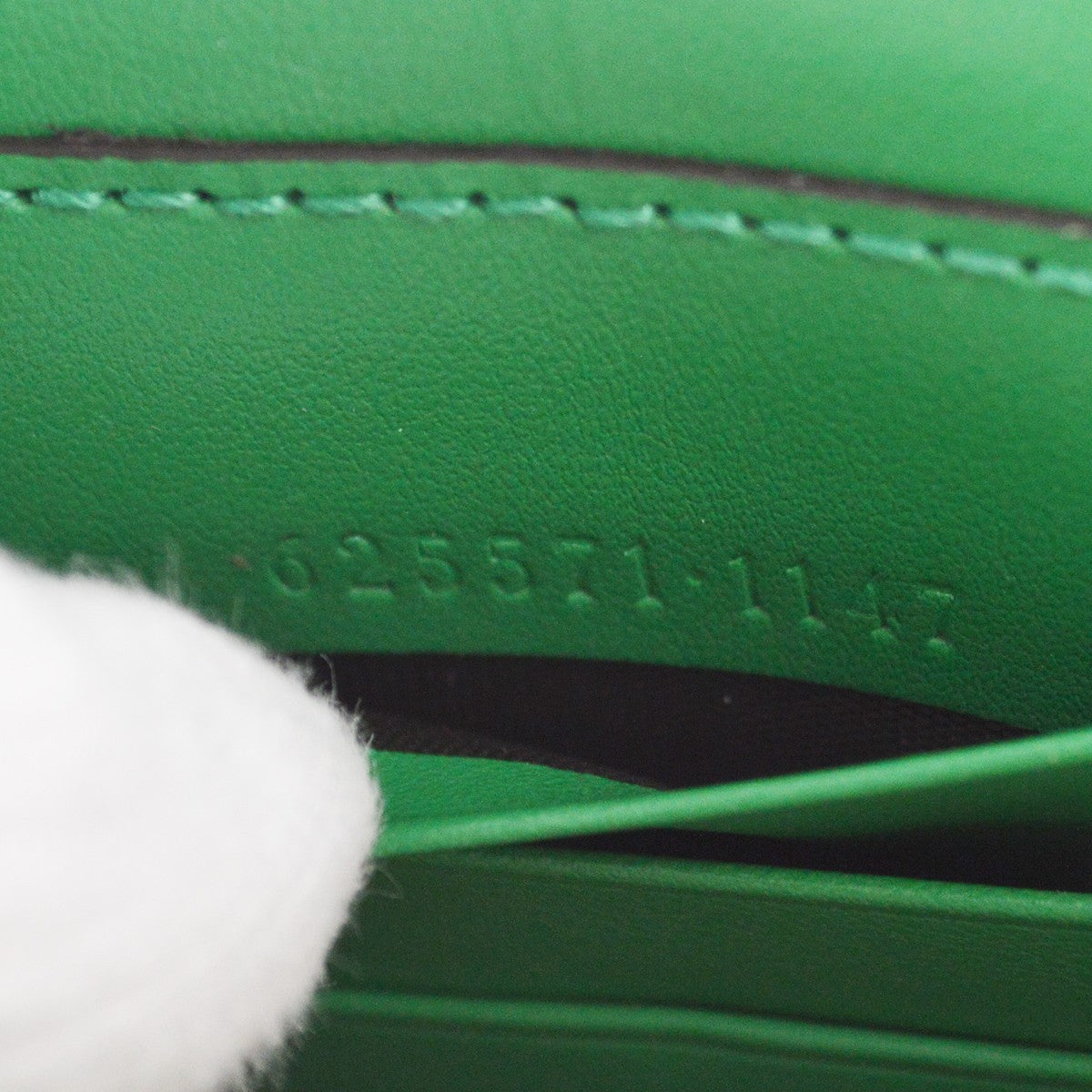 Gucci Flap Crossbody Bag GG Embossed Perforated Leather, GREEN, LEATHER, Clutche & pouche