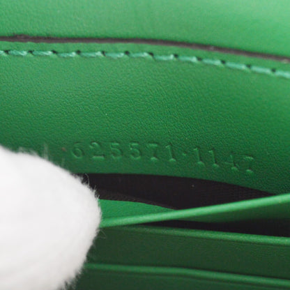 Gucci Flap Crossbody Bag GG Embossed Perforated Leather, GREEN, LEATHER, Clutche & pouche