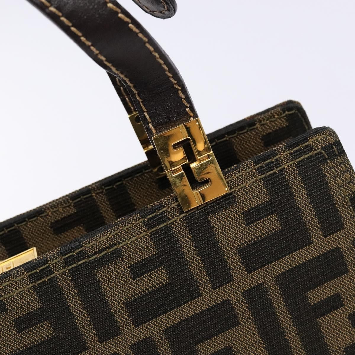 Fendi Vintage Zucca Zucca canvas, BROWN, CANVAS, Handbag