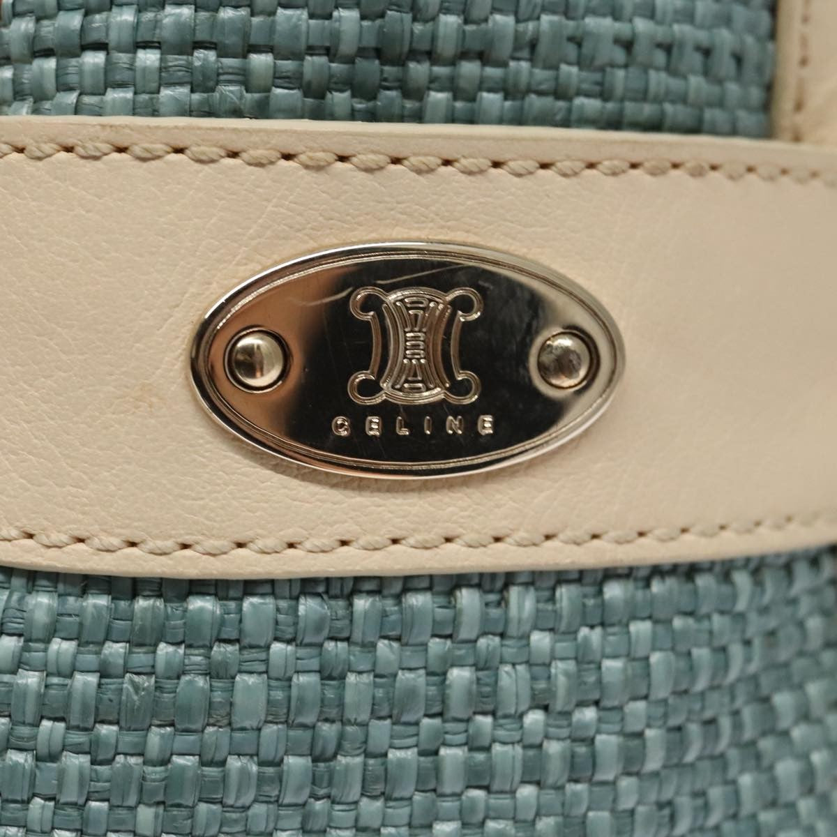 Celine Boogie Satchel Leather, BLUE, LEATHER, Handbag