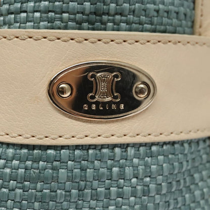 Celine Boogie Satchel Leather, BLUE, LEATHER, Handbag