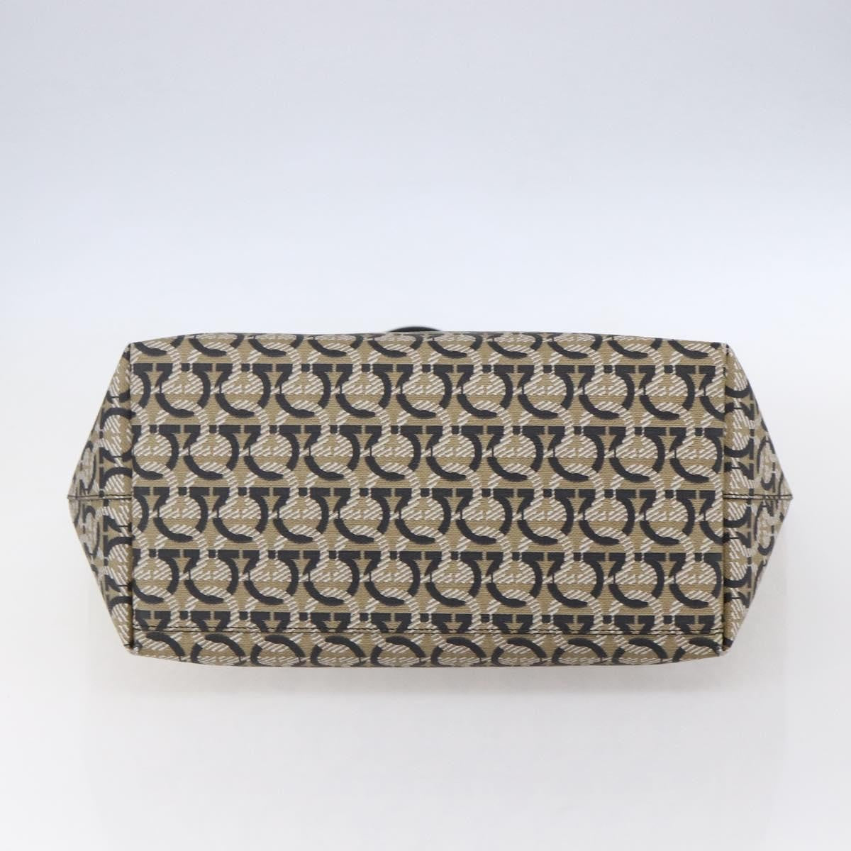 Salvatore Ferragamo Gancini Travel Tote Gancini Jacquard, NAVY, CANVAS, Tote bag