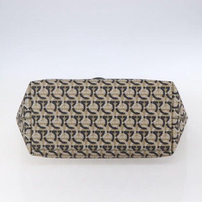 Salvatore Ferragamo Gancini Travel Tote Gancini Jacquard, NAVY, CANVAS, Tote bag