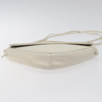 Celine Triangle Bag Leather, WHITE, LEATHER, Handbag