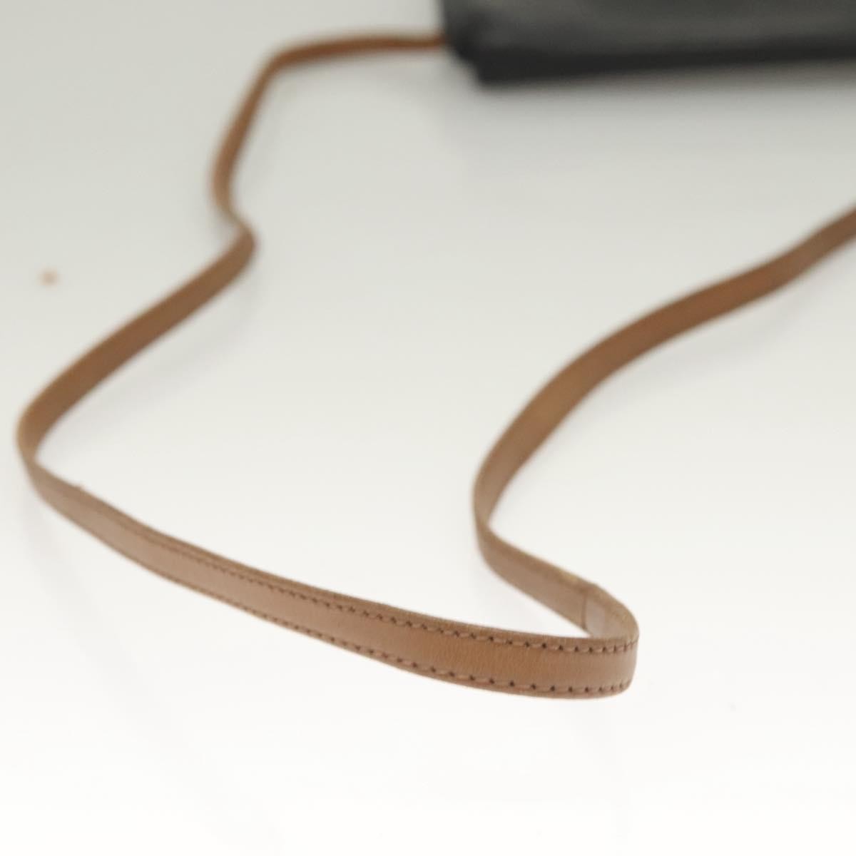 Christian Dior Vintage Trotter Crossbody Bag Leather, BLACK, LEATHER, Clutche & pouche