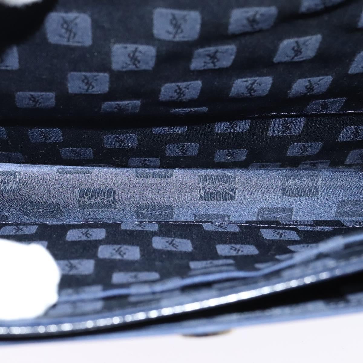 Saint Laurent Vintage Shoulder Bag Leather, BLUE, LEATHER, Shoulder bag