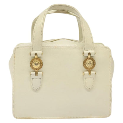Versace Vintage Handbag Leather, WHITE, LEATHER, Handbag