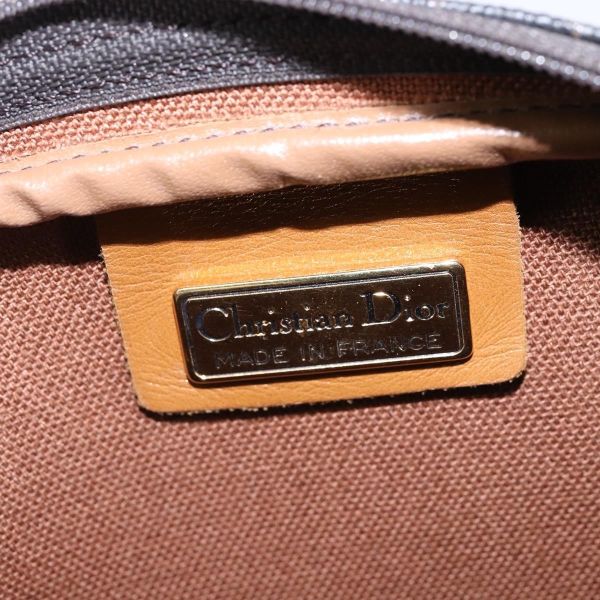 Christian Dior Vintage Honeycomb Shoulder Bag Canvas, BLACK, CANVAS, Shoulder bag