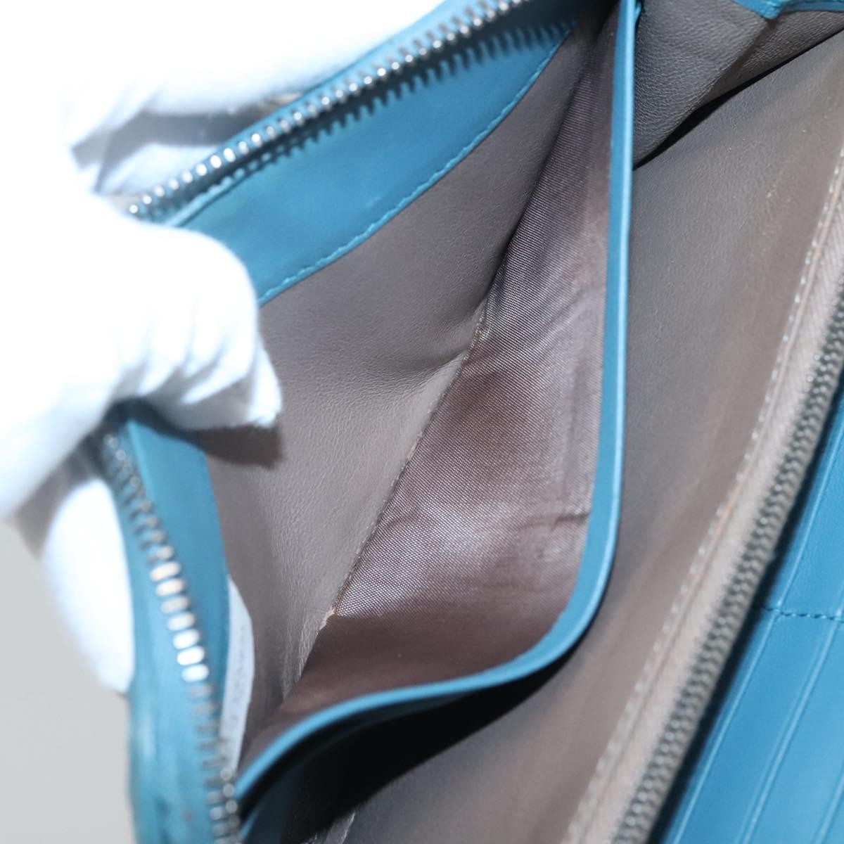 Bottega Veneta Intrecciato Wallet Leather, BLUE, LEATHER, Wallets