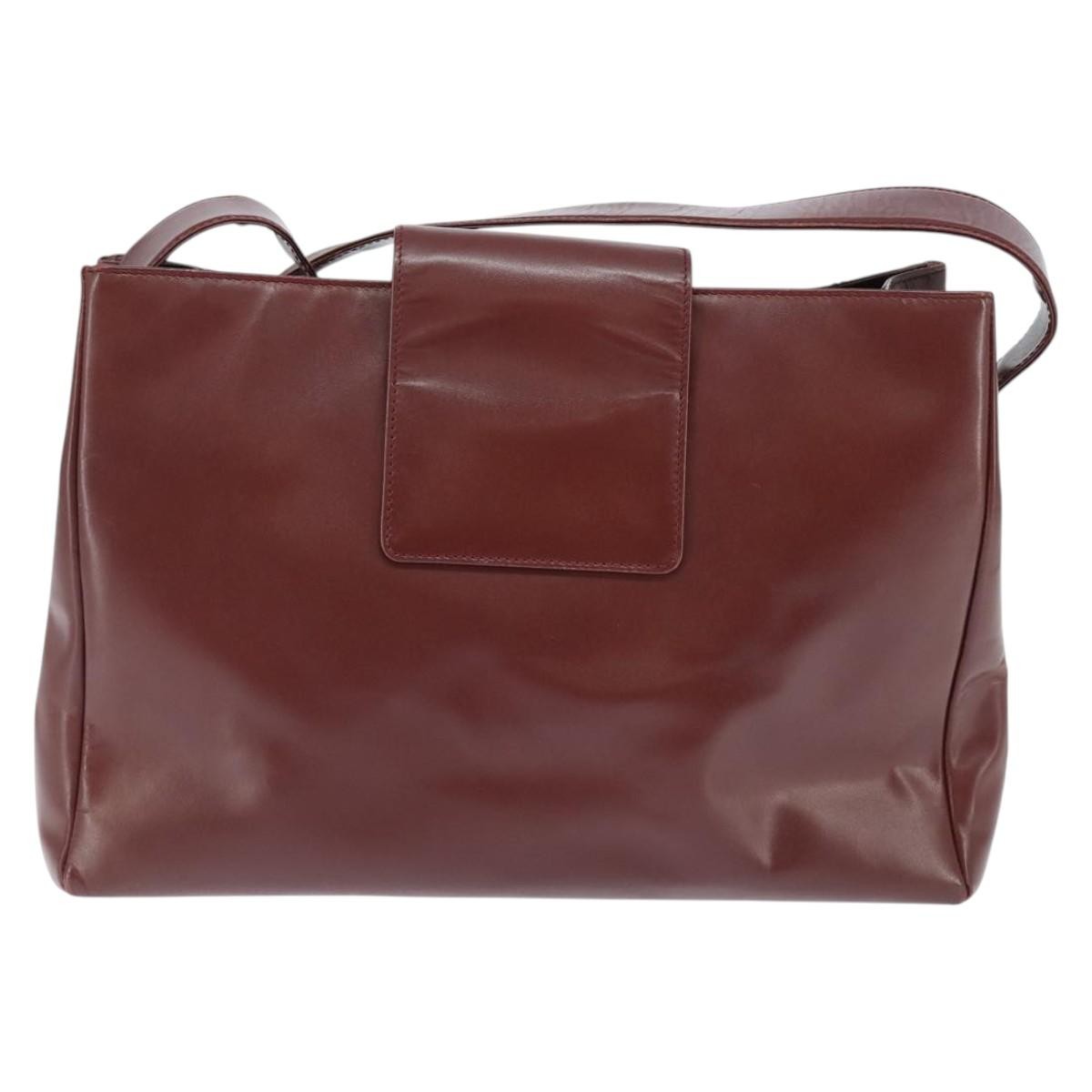 cartier Must de Cartier Shoulder Bag Leather, BURGUNDY, LEATHER, Shoulder bag