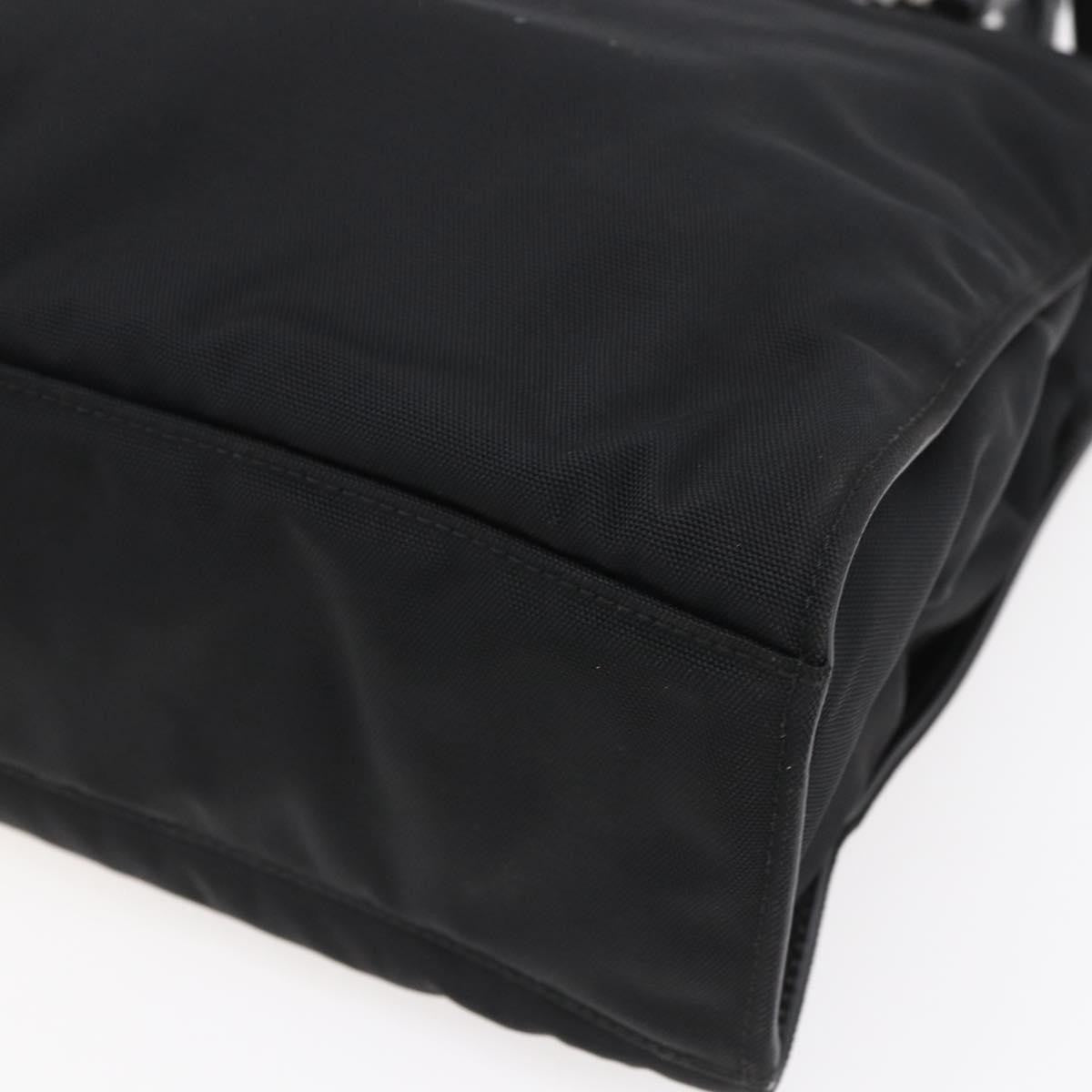 Gucci Vintage Bamboo Handle Tote Nylon, BLACK, NYLON, Handbag