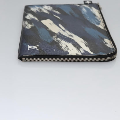 Louis Vuitton Pochette Jour Limited Edition Camouflage Printed Coated Canvas, BLUE, LEATHER, Clutche & pouche