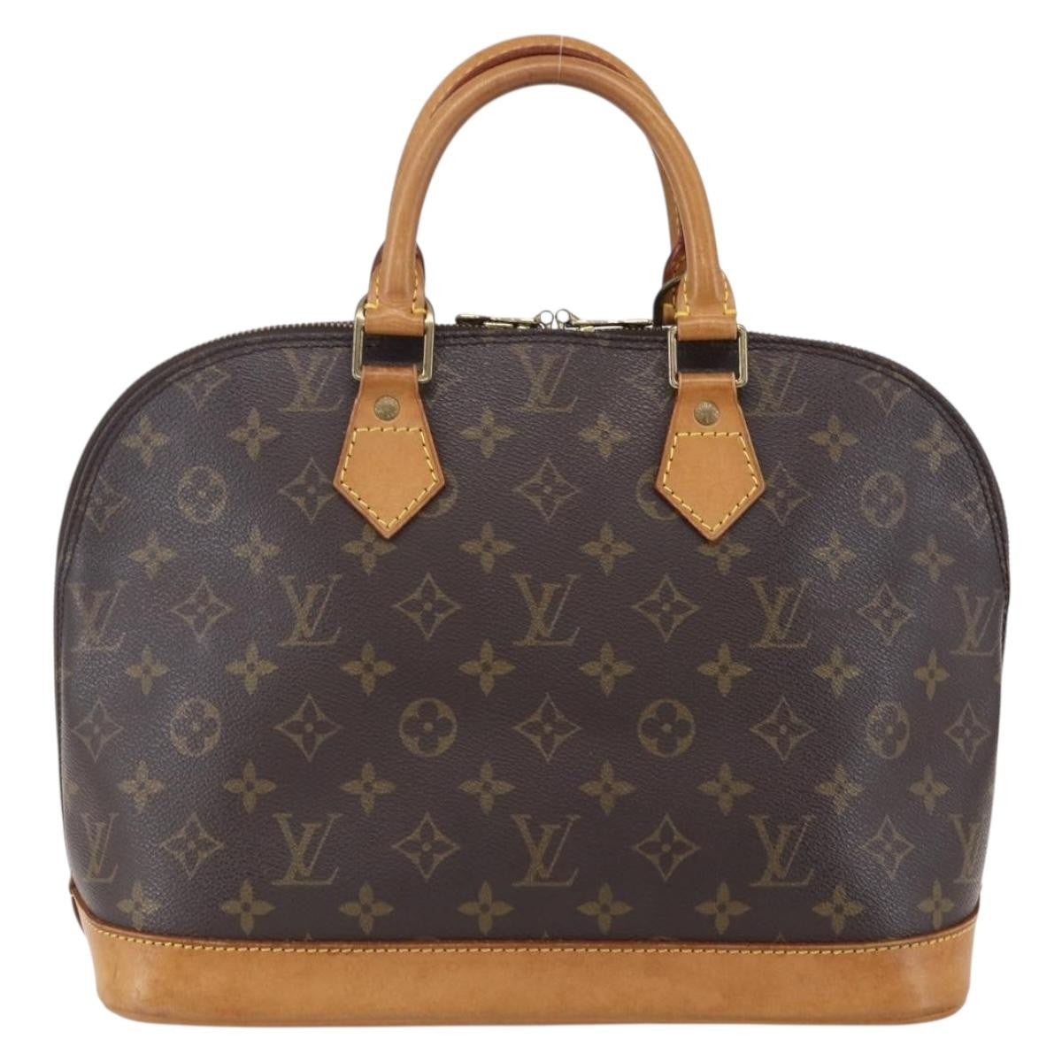 Louis Vuitton Alma Handbag Monogram Canvas, BROWN, CANVAS, Handbag