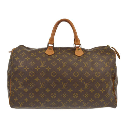 Louis Vuitton Speedy Handbag Monogram Canvas, BROWN, CANVAS, Handbag