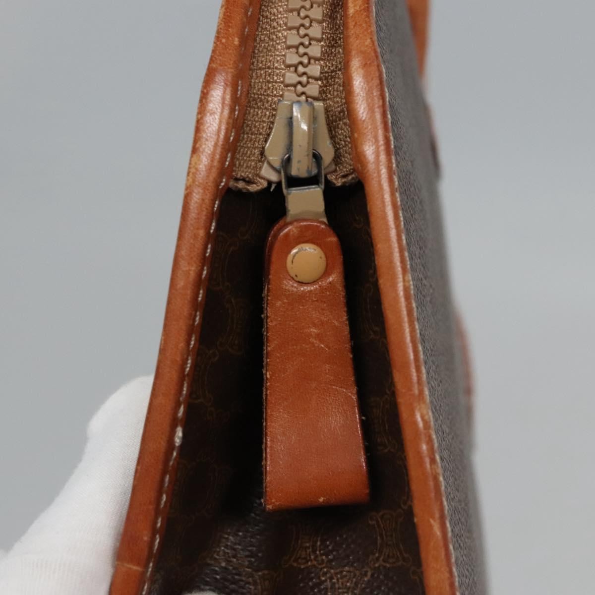 Celine Macadam Briefcase Canvas and leather, BROWN, CANVAS, Briefcase