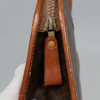 Celine Macadam Briefcase Canvas and leather, BROWN, CANVAS, Briefcase