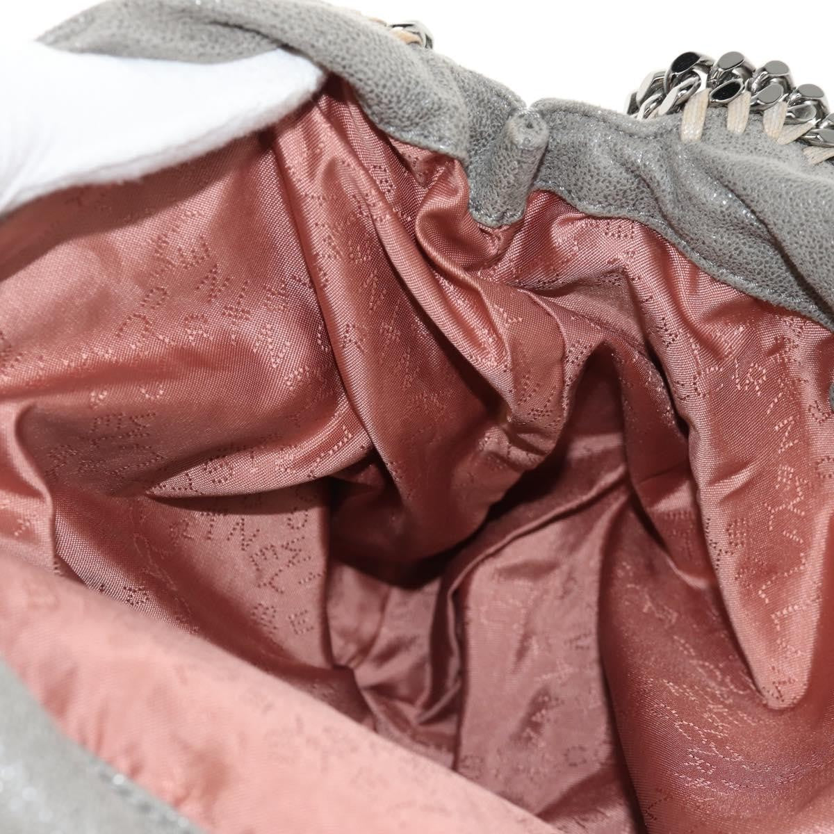 Stella McCartney Falabella Fold Over Bag Faux Leather, GRAY, POLYESTER, Shoulder bag