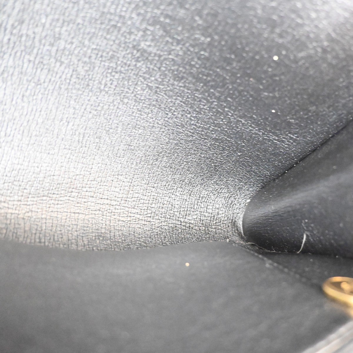 Christian Dior Vintage Chain Flap Shoulder Bag Diorissimo Canvas, BLACK, CANVAS, Shoulder bag