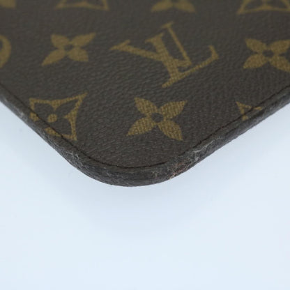 Louis Vuitton Neverfull Pochette Monogram Canvas, BROWN, CANVAS, Tote bag