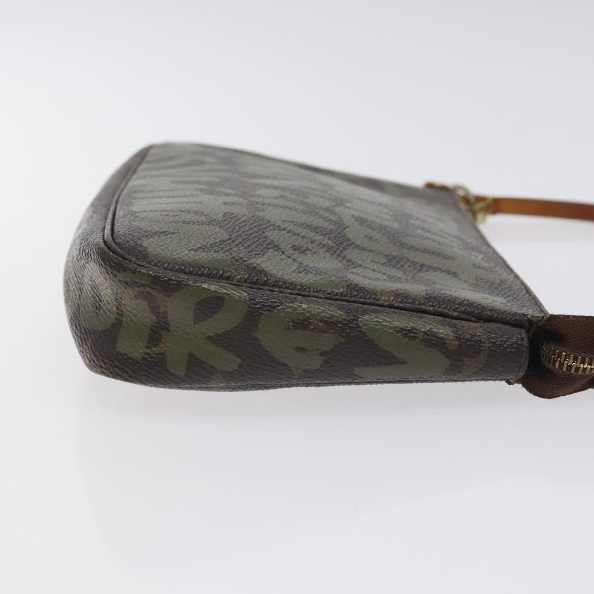 Louis Vuitton Pochette Accessoires Limited Edition Monogram Graffiti, KHAKI, CANVAS, Clutche & pouche