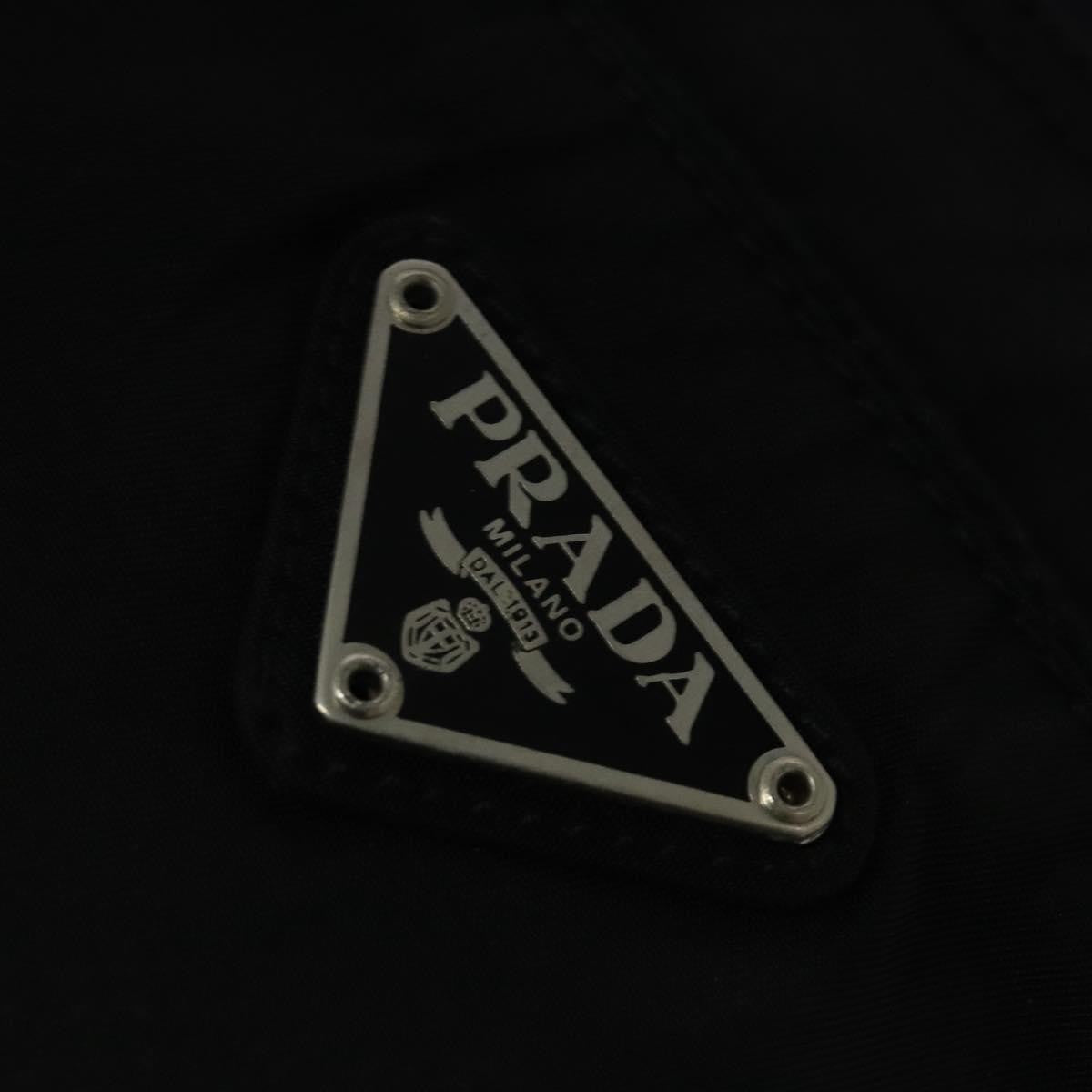 Prada Front Pocket Messenger Bag Tessuto, BLACK, NYLON, Shoulder bag