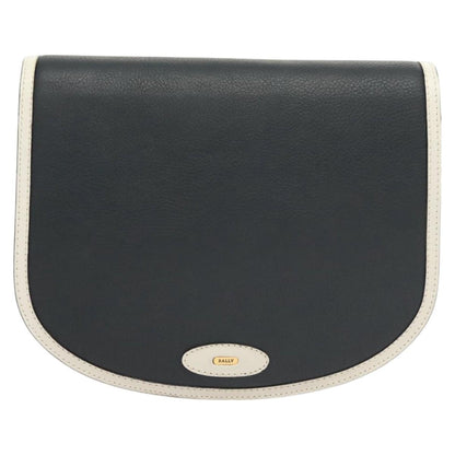 Bally Vintage Shoulder Bag Leather, Navy, Leather, Handbag