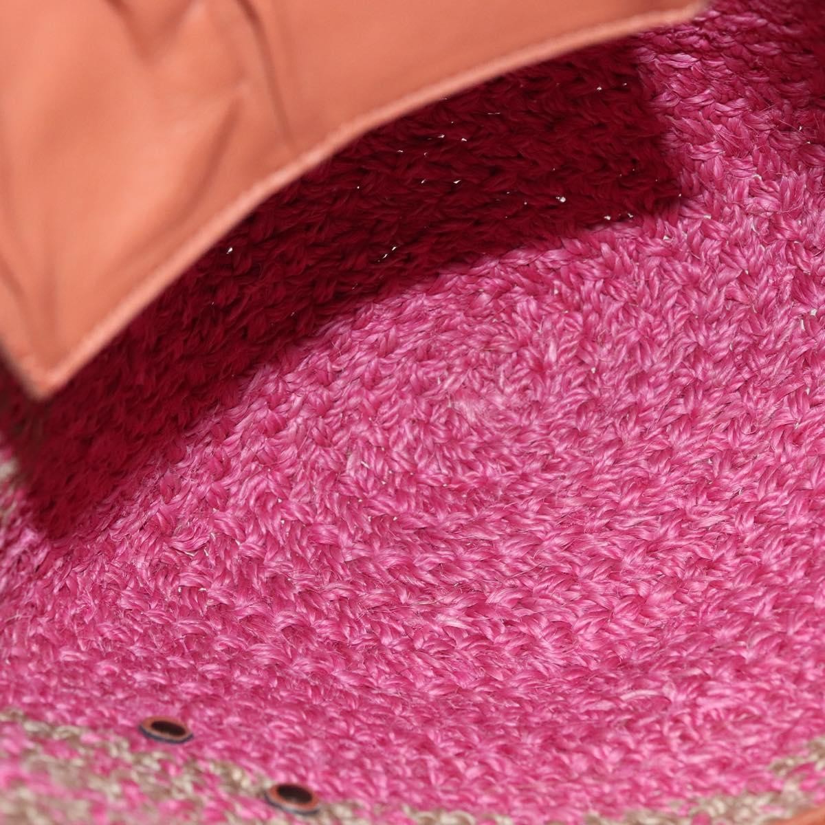 Balenciaga Panier Basket Tote Woven Raffia, PINK, WOOD, Tote bag