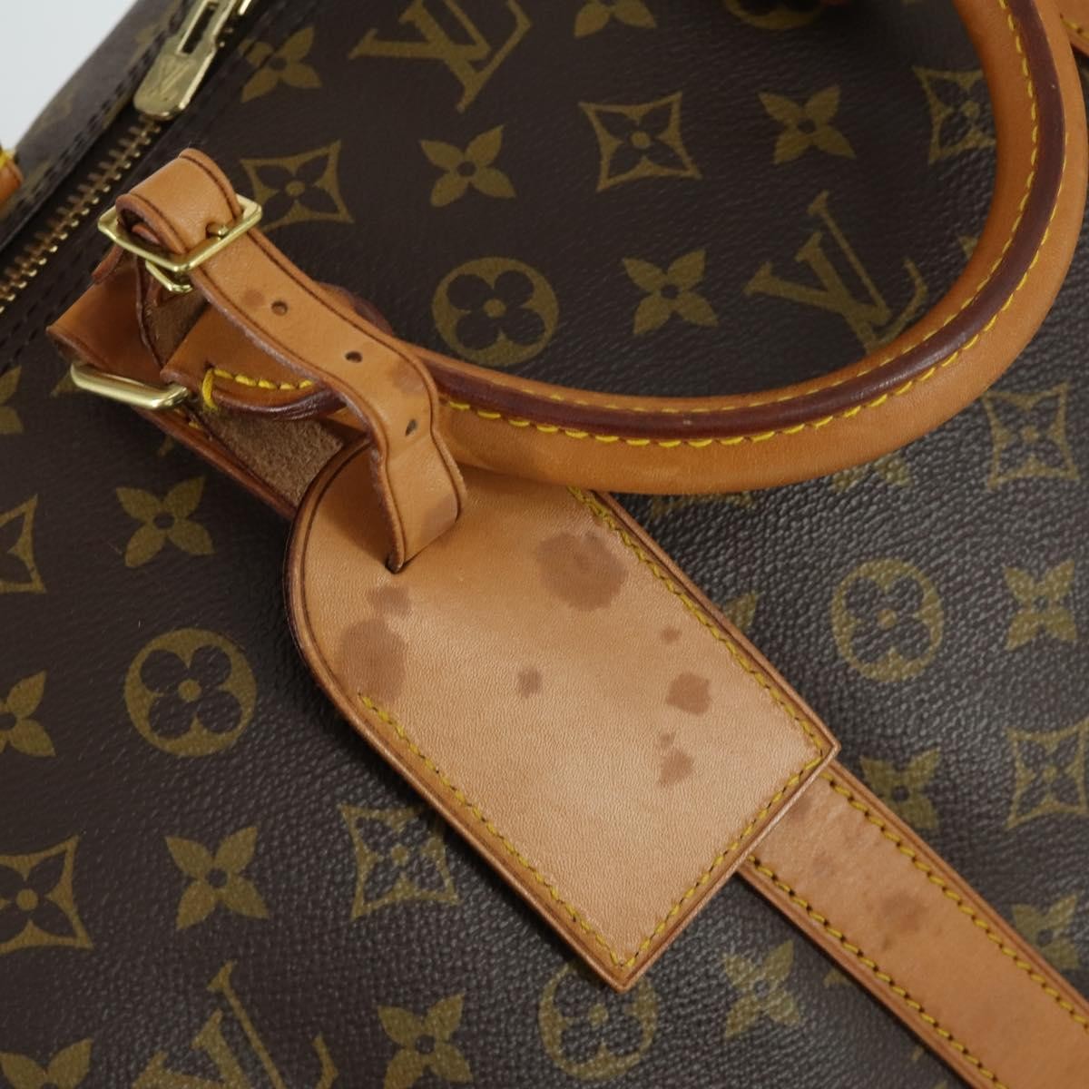 Louis Vuitton Keepall Bag Monogram Canvas, BROWN, CANVAS, Travel bag