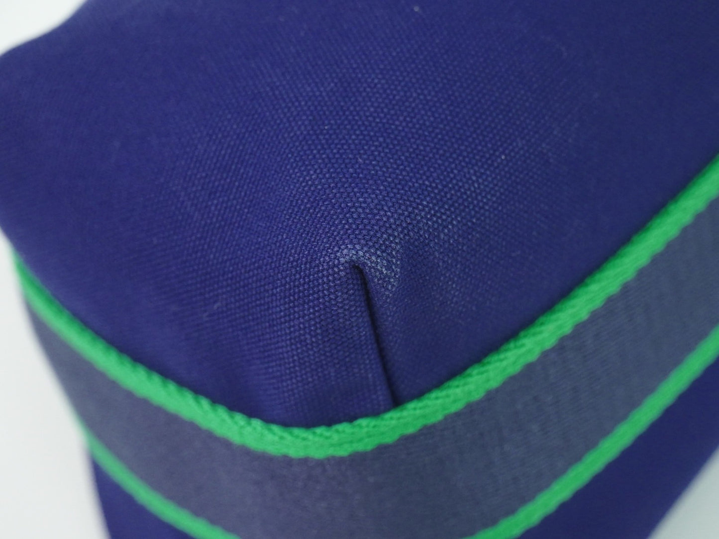 Hermes Bride à Brac Wool, NAVY, CANVAS, Handbag