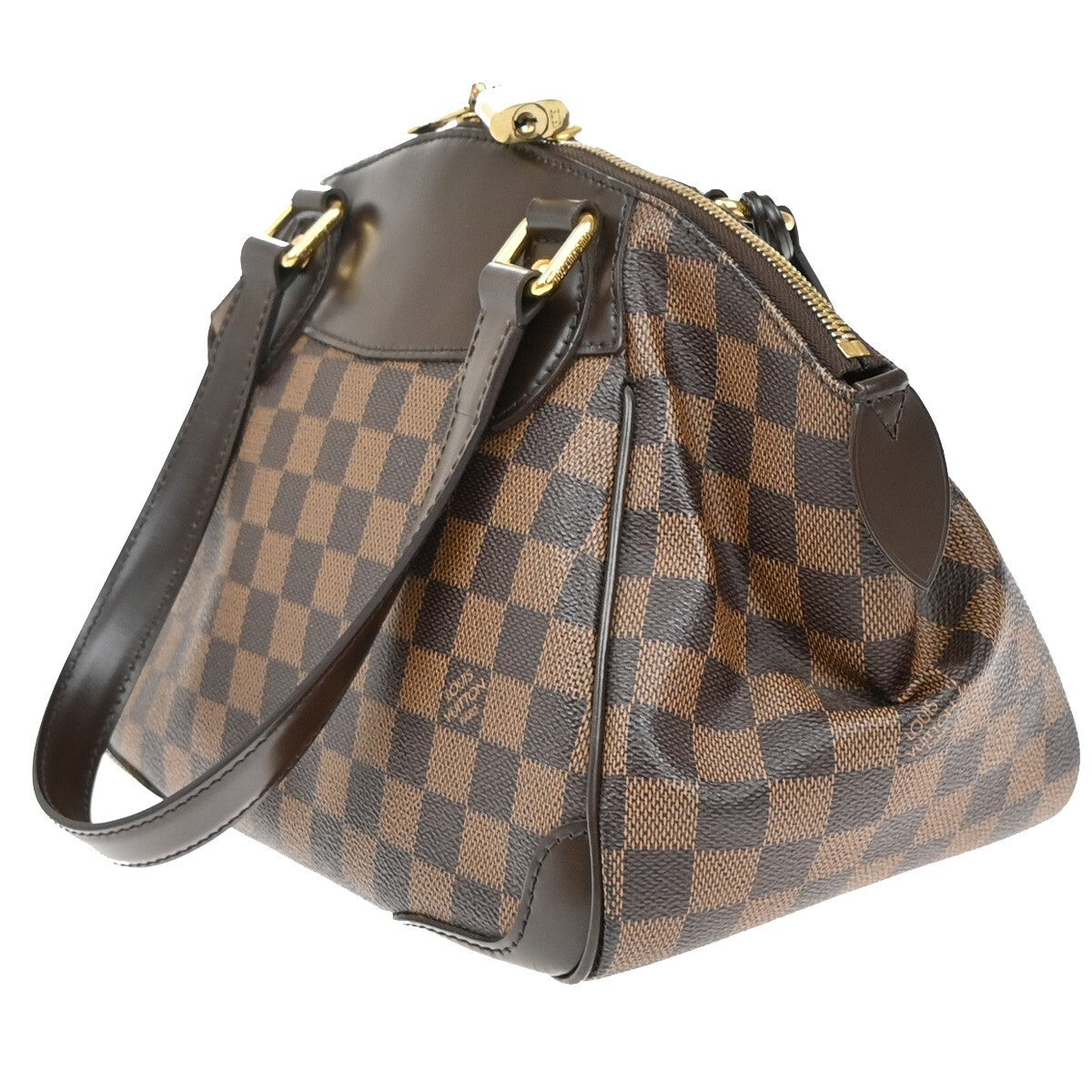 Louis Vuitton Verona Handbag Damier, BROWN, CANVAS, Shoulder bag