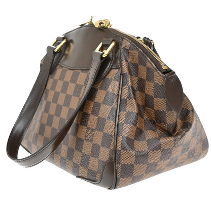 Louis Vuitton Verona Handbag Damier, BROWN, CANVAS, Shoulder bag