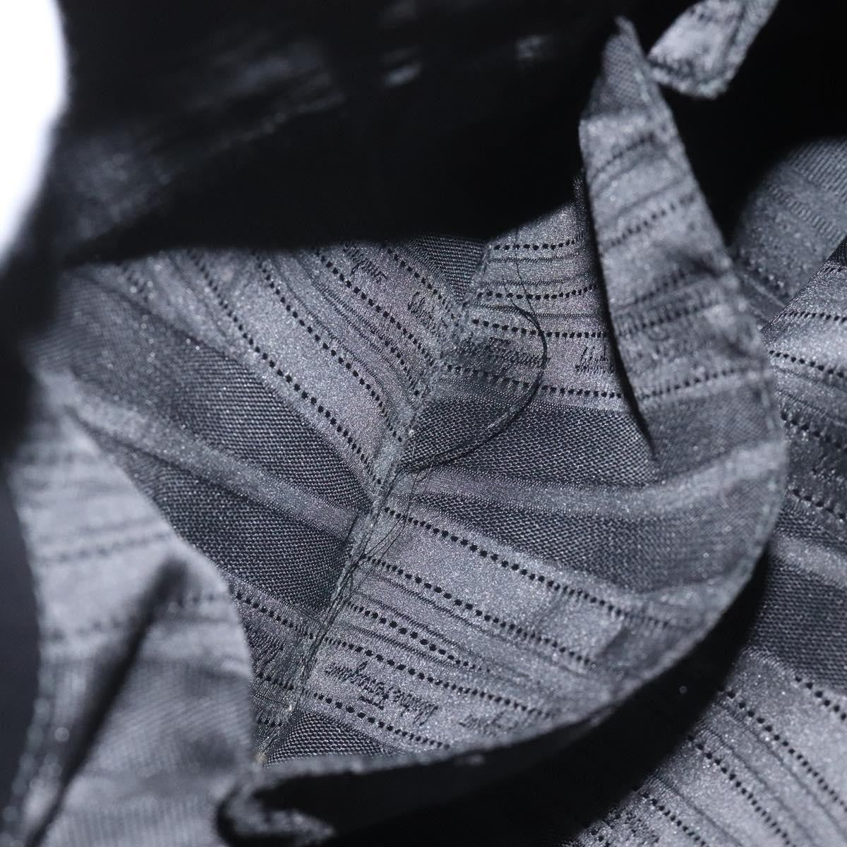 Salvatore Ferragamo Gancini handbag Leather, BLACK, LEATHER, Handbag