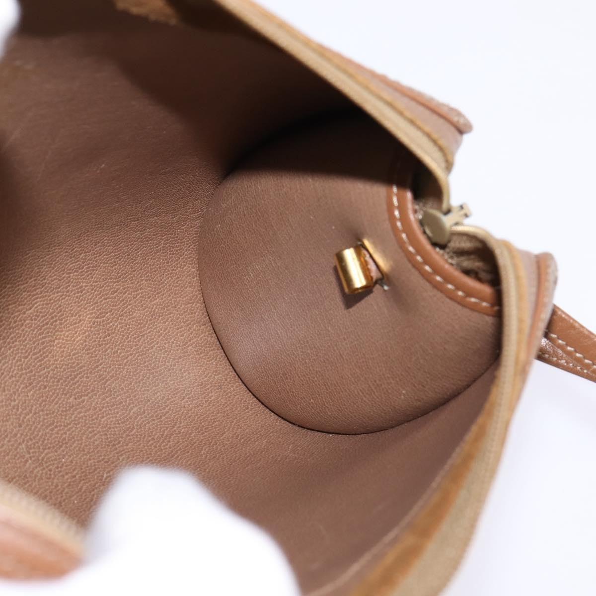 Christian Dior Vintage Honeycomb Shoulder Bag Canvas and Leather, BEIGE, CANVAS, Shoulder bag