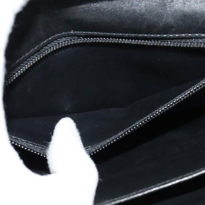 Salvatore Ferragamo Vintage Gancini Pochette Leather, BLACK, LEATHER, Clutche & pouche