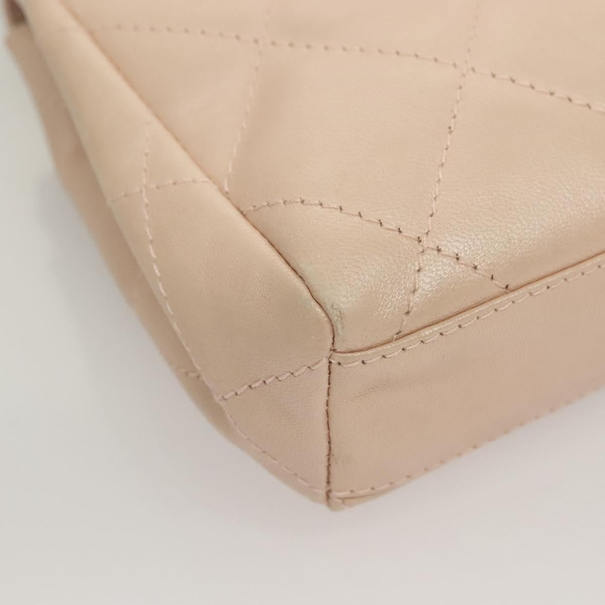 Chanel Vintage Clutch Leather, BEIGE, LEATHER, Clutche & pouche