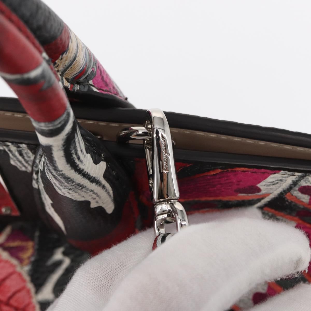 Salvatore Ferragamo Studio Satchel Printed Leather, MULTICOLOUR, LEATHER, Handbag