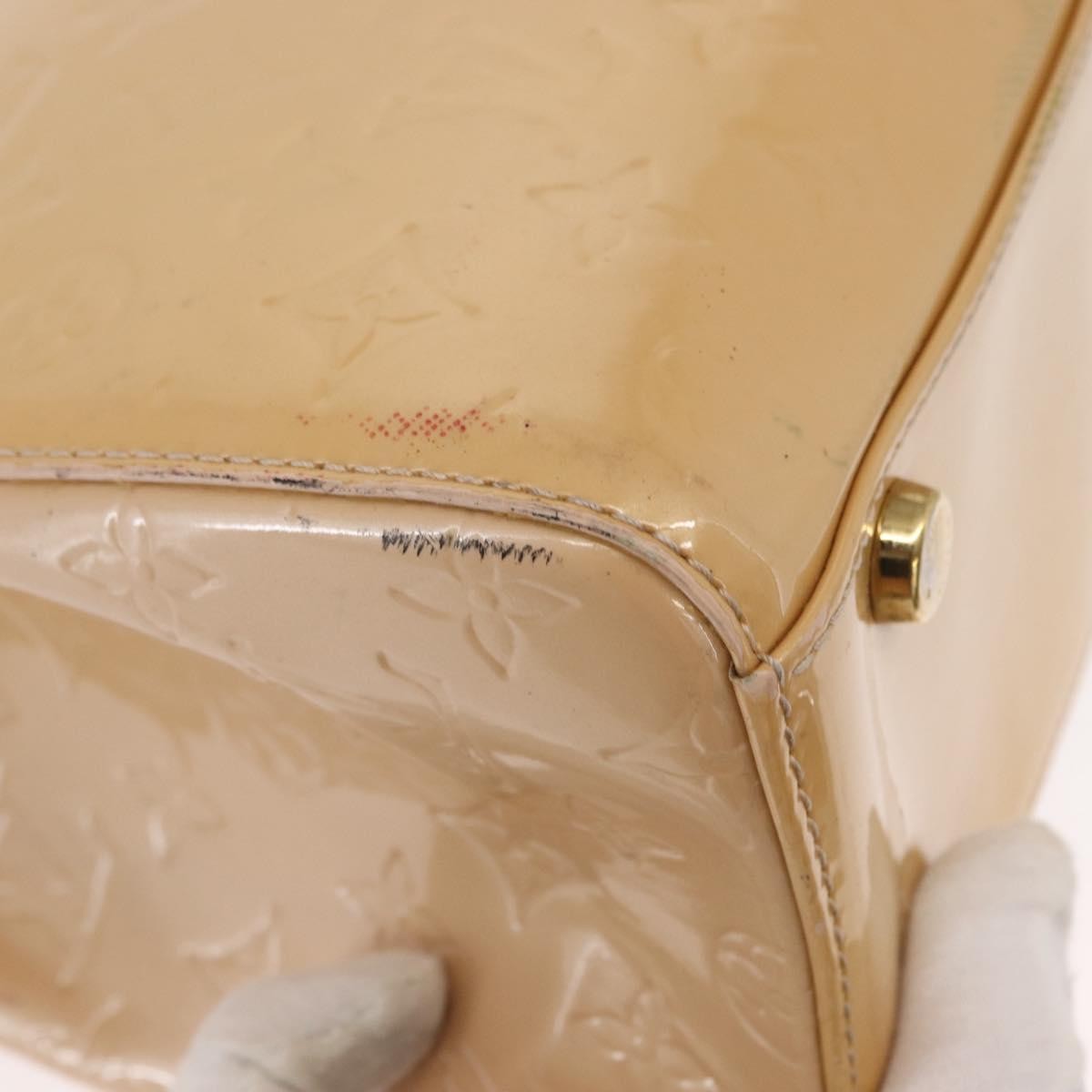 Louis Vuitton Brea Handbag Monogram Vernis, BEIGE, PATENT_LEATHER, Handbag