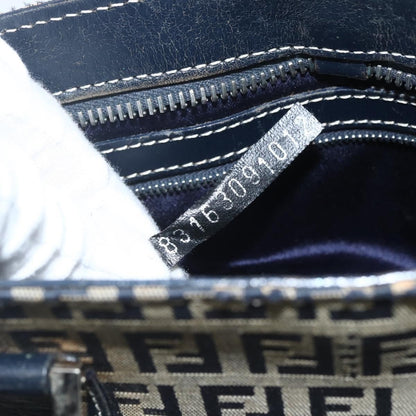 Fendi Vintage Satchel Zucchino Canvas, NAVY, CANVAS, Handbag