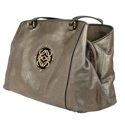 Loewe Anagram Tote Leather, GOLD, LEATHER, Tote bag