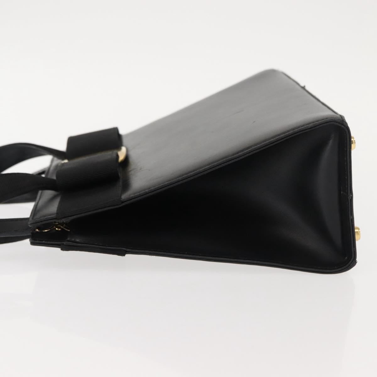 Salvatore Ferragamo Convertible Vara Bow Tote Leather, BLACK, LEATHER, Handbag