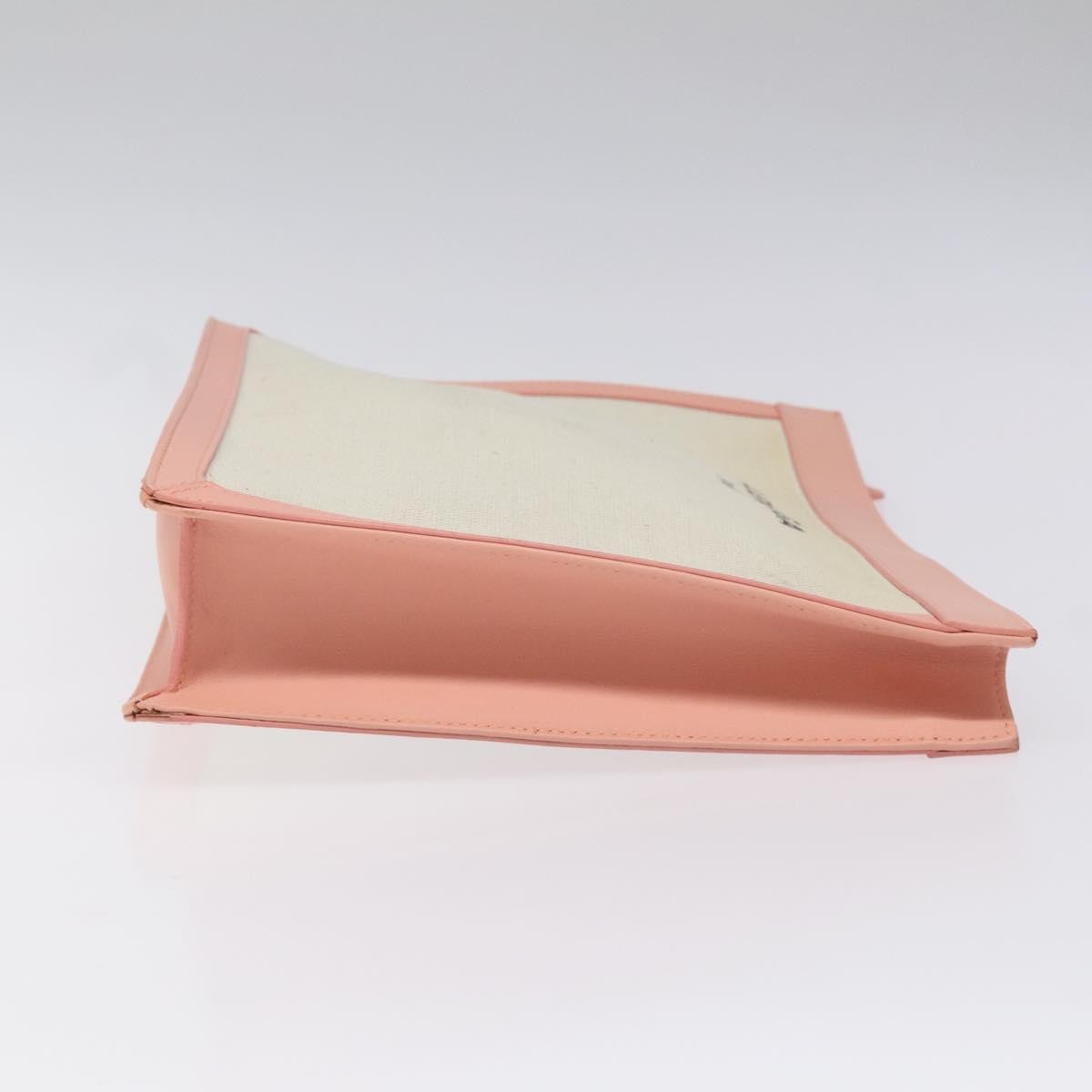 Balenciaga Navy Clutch Canvas with Leather, PINK, CANVAS, Clutche & pouche